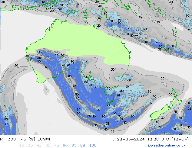 RH 300 hPa ECMWF  28.05.2024 18 UTC