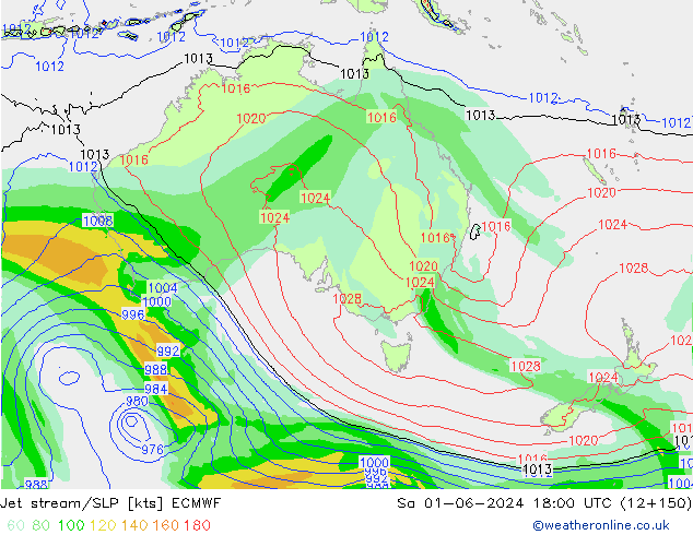 Polarjet/Bodendruck ECMWF Sa 01.06.2024 18 UTC