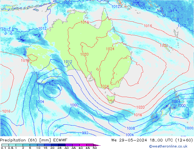 Z500/Rain (+SLP)/Z850 ECMWF We 29.05.2024 00 UTC