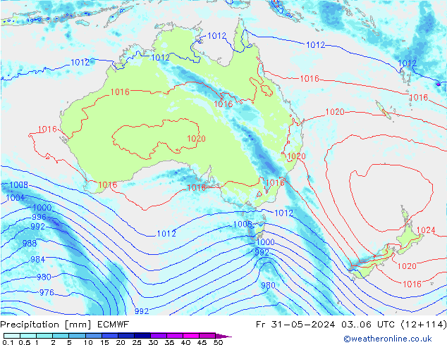 Précipitation ECMWF ven 31.05.2024 06 UTC