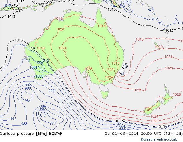 Bodendruck ECMWF So 02.06.2024 00 UTC