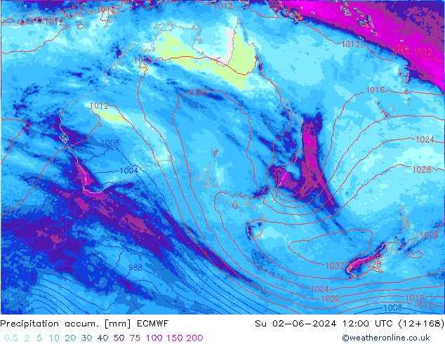 Precipitation accum. ECMWF Ne 02.06.2024 12 UTC