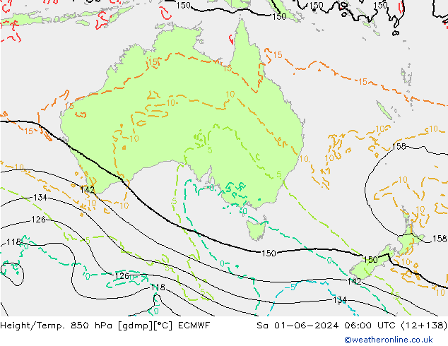 Z500/Rain (+SLP)/Z850 ECMWF сб 01.06.2024 06 UTC