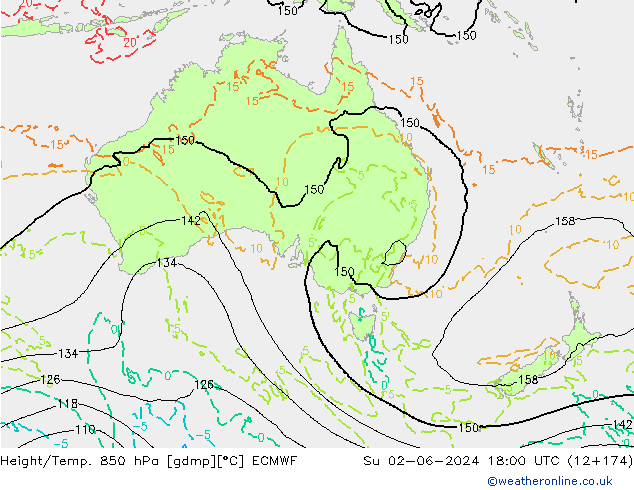 Z500/Rain (+SLP)/Z850 ECMWF Dom 02.06.2024 18 UTC