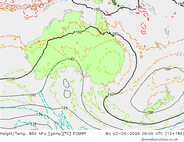 Géop./Temp. 850 hPa ECMWF lun 03.06.2024 06 UTC