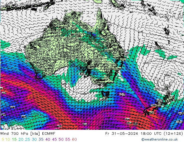 Wind 700 hPa ECMWF vr 31.05.2024 18 UTC