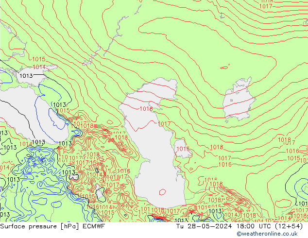 Surface pressure ECMWF Tu 28.05.2024 18 UTC