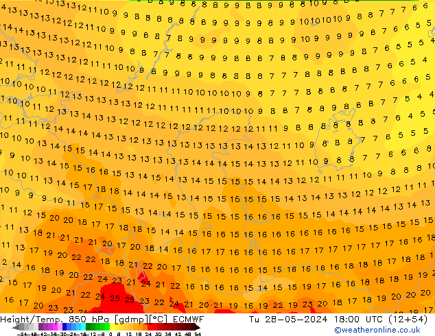 Z500/Rain (+SLP)/Z850 ECMWF mar 28.05.2024 18 UTC