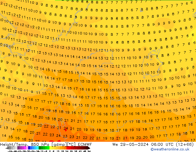 Z500/Regen(+SLP)/Z850 ECMWF wo 29.05.2024 06 UTC