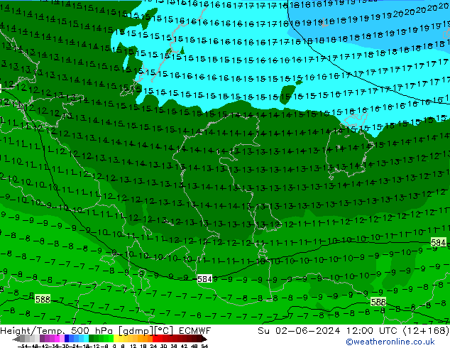 Z500/Rain (+SLP)/Z850 ECMWF Ne 02.06.2024 12 UTC