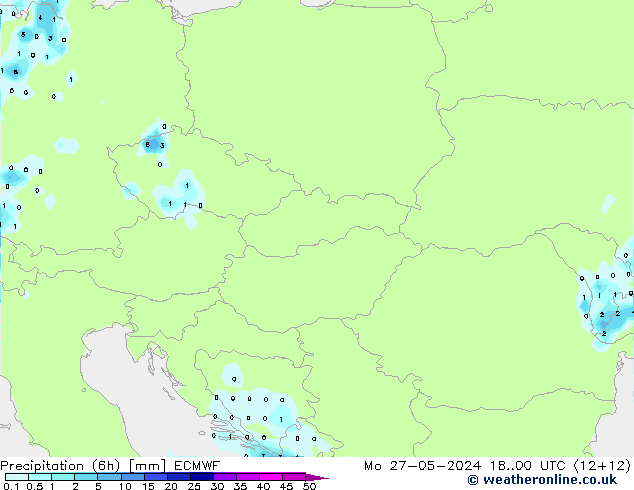 Z500/Yağmur (+YB)/Z850 ECMWF Pzt 27.05.2024 00 UTC