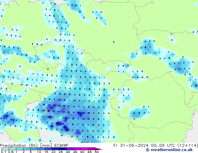 Z500/Yağmur (+YB)/Z850 ECMWF Cu 31.05.2024 06 UTC