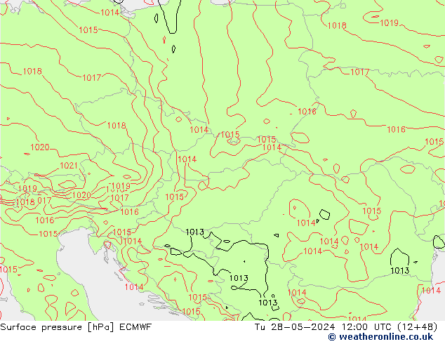 pression de l'air ECMWF mar 28.05.2024 12 UTC