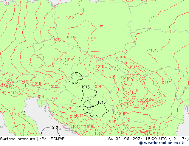 Surface pressure ECMWF Su 02.06.2024 18 UTC