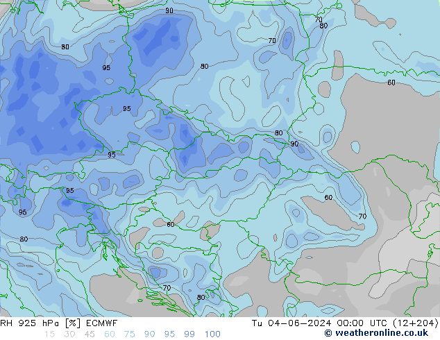 RH 925 hPa ECMWF Di 04.06.2024 00 UTC