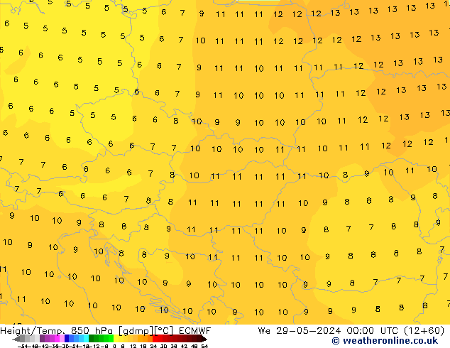 Z500/Regen(+SLP)/Z850 ECMWF wo 29.05.2024 00 UTC