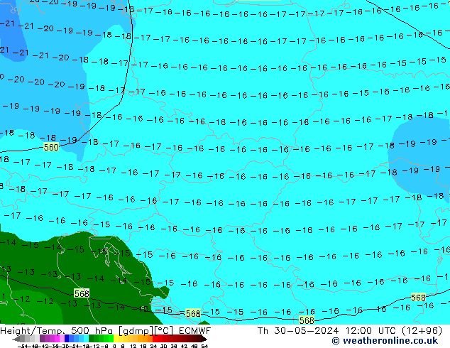 Z500/Rain (+SLP)/Z850 ECMWF  30.05.2024 12 UTC