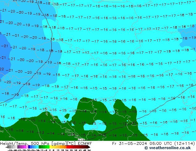 Z500/Yağmur (+YB)/Z850 ECMWF Cu 31.05.2024 06 UTC