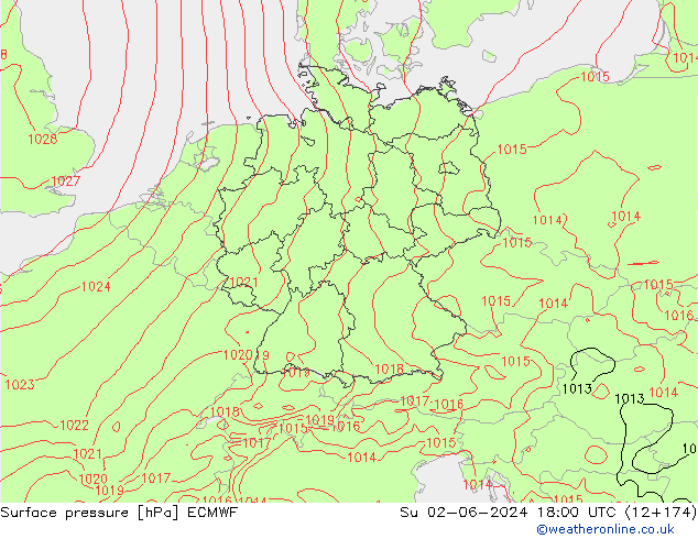 ciśnienie ECMWF nie. 02.06.2024 18 UTC