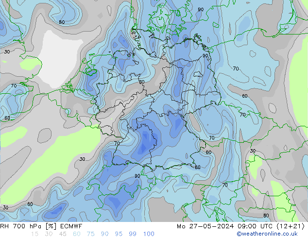 RV 700 hPa ECMWF ma 27.05.2024 09 UTC