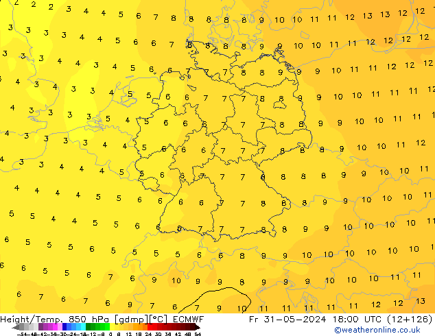 Z500/Yağmur (+YB)/Z850 ECMWF Cu 31.05.2024 18 UTC