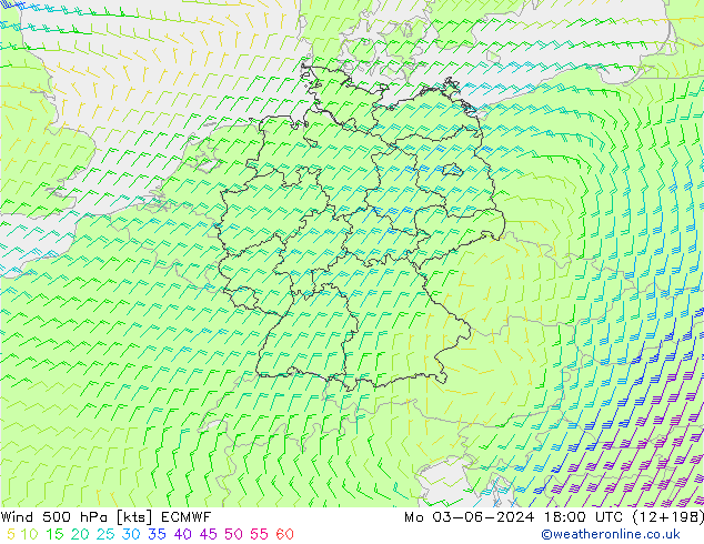 Wind 500 hPa ECMWF Po 03.06.2024 18 UTC