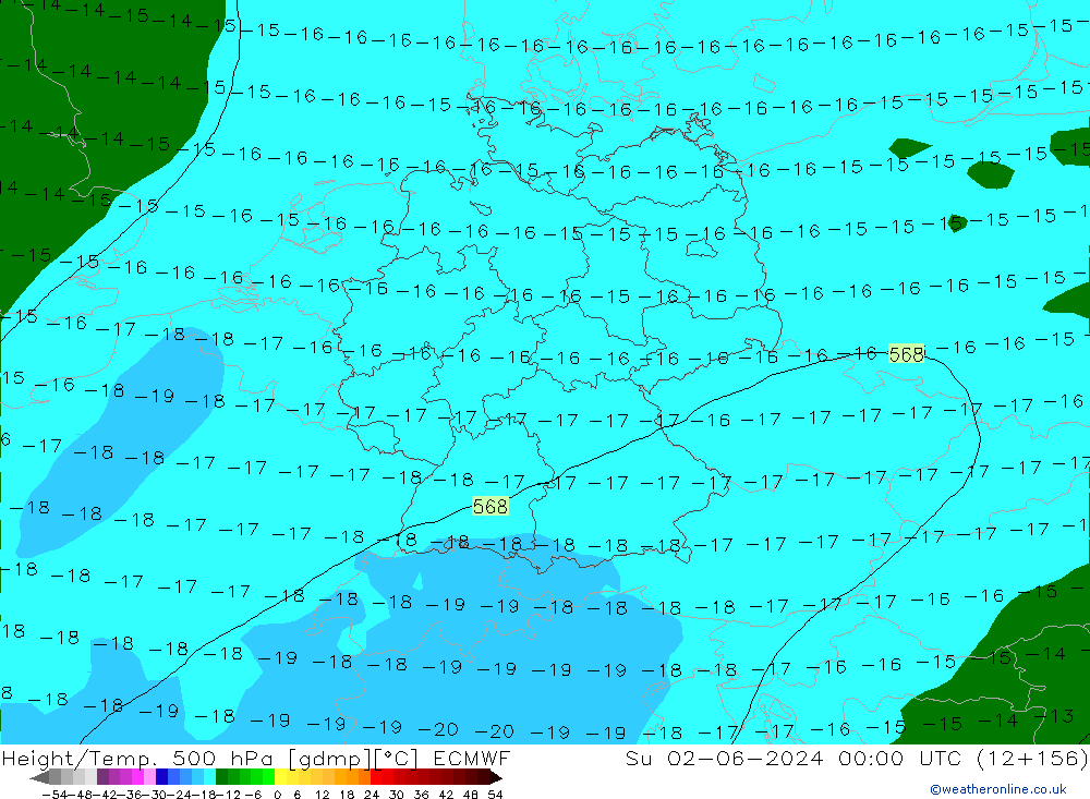 Z500/Rain (+SLP)/Z850 ECMWF dim 02.06.2024 00 UTC