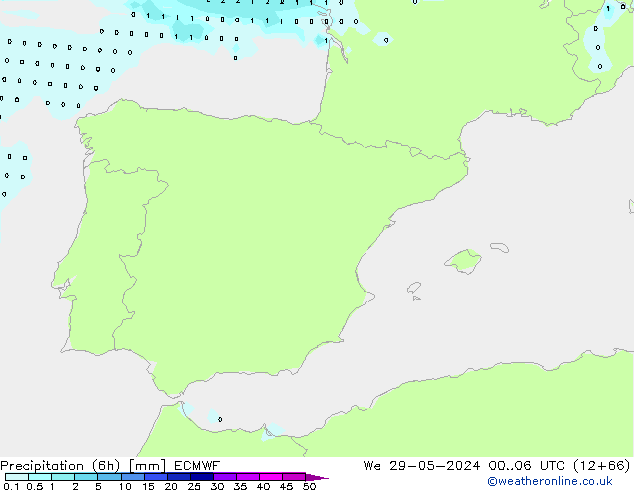 Z500/Rain (+SLP)/Z850 ECMWF Mi 29.05.2024 06 UTC