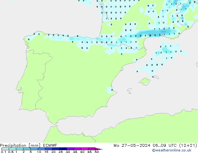 opad ECMWF pon. 27.05.2024 09 UTC