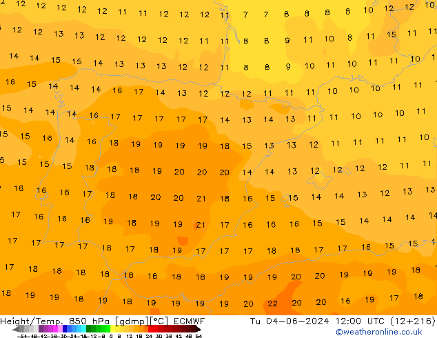 Z500/Rain (+SLP)/Z850 ECMWF mar 04.06.2024 12 UTC