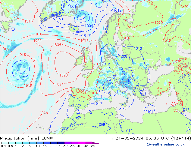 precipitação ECMWF Sex 31.05.2024 06 UTC