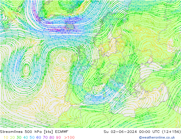  500 hPa ECMWF  02.06.2024 00 UTC