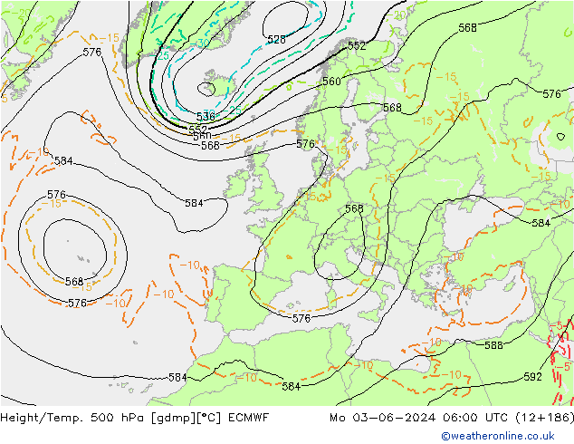Z500/Regen(+SLP)/Z850 ECMWF ma 03.06.2024 06 UTC