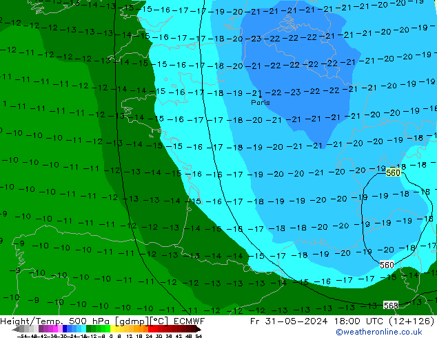 Z500/Rain (+SLP)/Z850 ECMWF pt. 31.05.2024 18 UTC