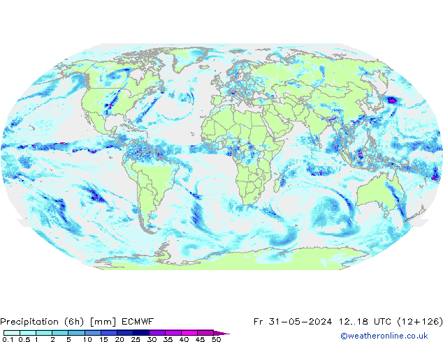 Yağış (6h) ECMWF Cu 31.05.2024 18 UTC