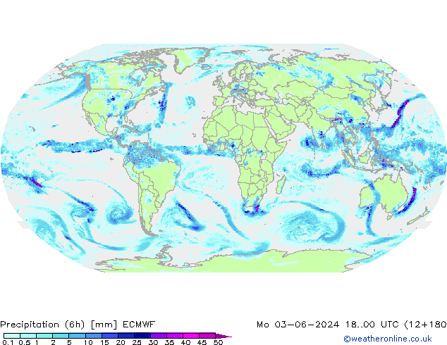 Z500/Rain (+SLP)/Z850 ECMWF lun 03.06.2024 00 UTC