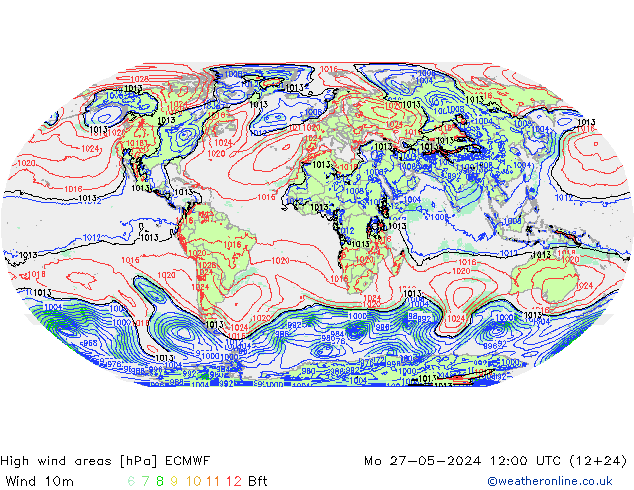 High wind areas ECMWF Seg 27.05.2024 12 UTC