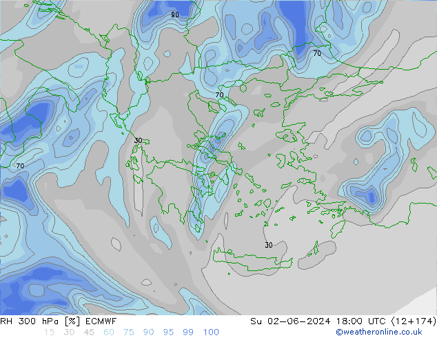 300 hPa Nispi Nem ECMWF Paz 02.06.2024 18 UTC