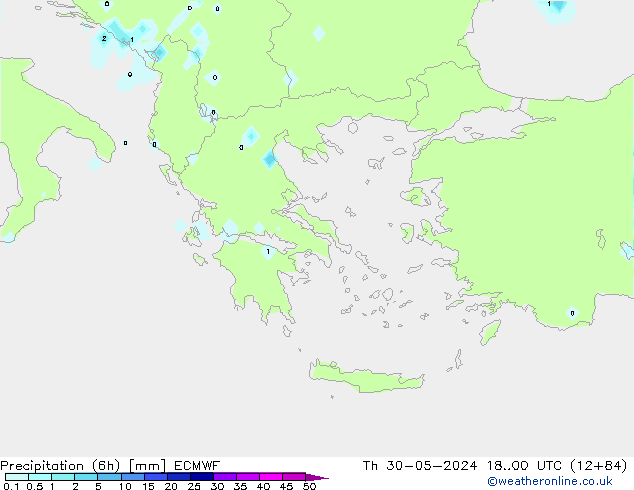 Nied. akkumuliert (6Std) ECMWF Do 30.05.2024 00 UTC