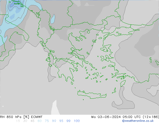 850 hPa Nispi Nem ECMWF Pzt 03.06.2024 06 UTC