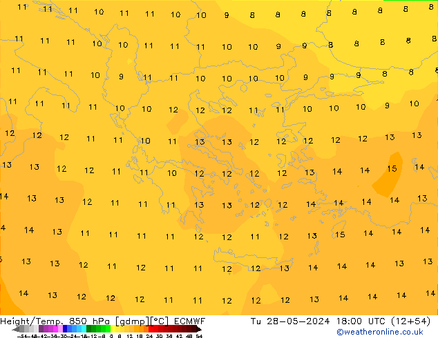 Z500/Rain (+SLP)/Z850 ECMWF Tu 28.05.2024 18 UTC