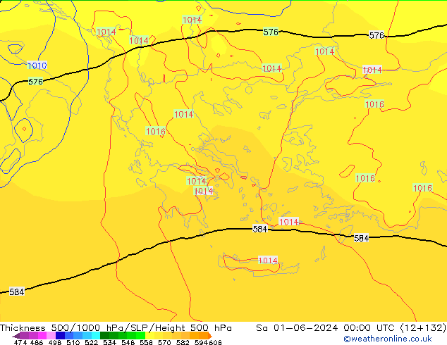 Thck 500-1000hPa ECMWF Sa 01.06.2024 00 UTC