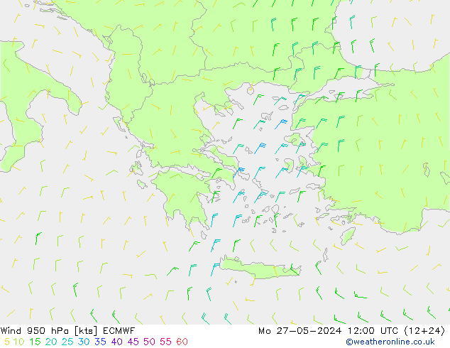 Vento 950 hPa ECMWF Seg 27.05.2024 12 UTC