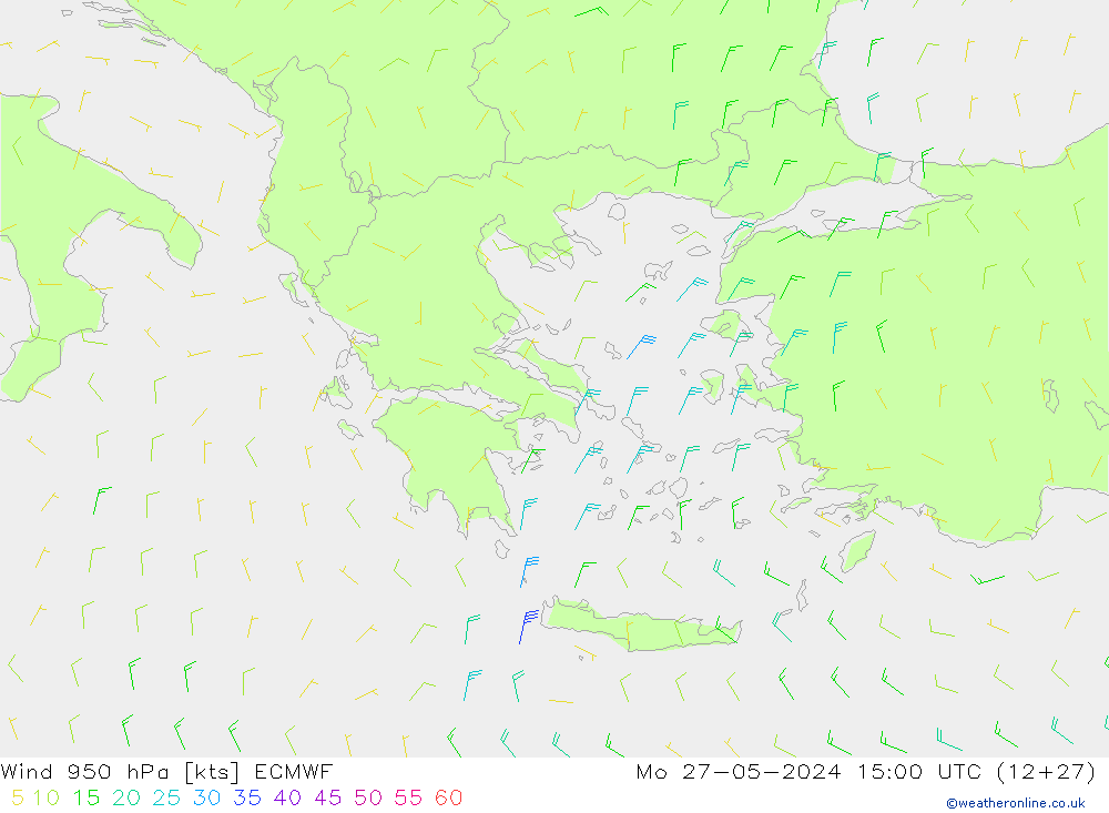 Wind 950 hPa ECMWF Mo 27.05.2024 15 UTC