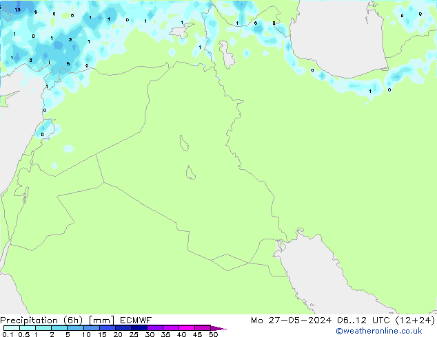 Z500/Rain (+SLP)/Z850 ECMWF pon. 27.05.2024 12 UTC