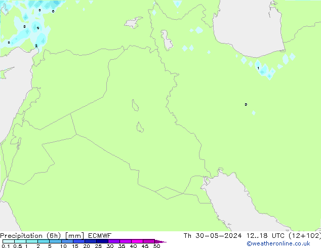 Yağış (6h) ECMWF Per 30.05.2024 18 UTC