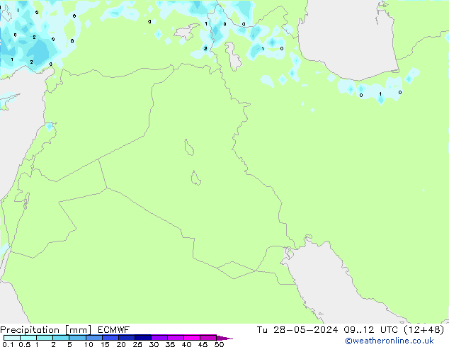 Neerslag ECMWF di 28.05.2024 12 UTC