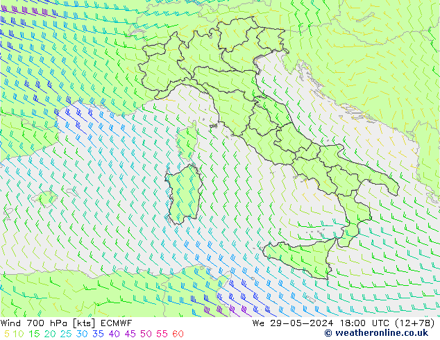  700 hPa ECMWF  29.05.2024 18 UTC