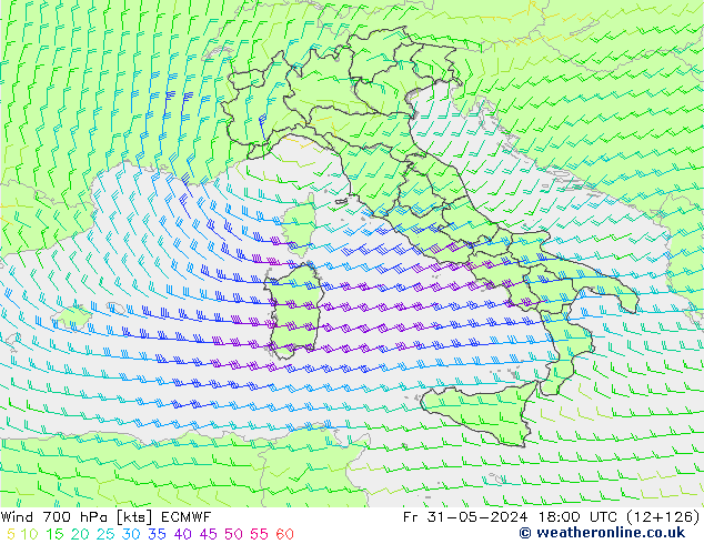 Wind 700 hPa ECMWF vr 31.05.2024 18 UTC