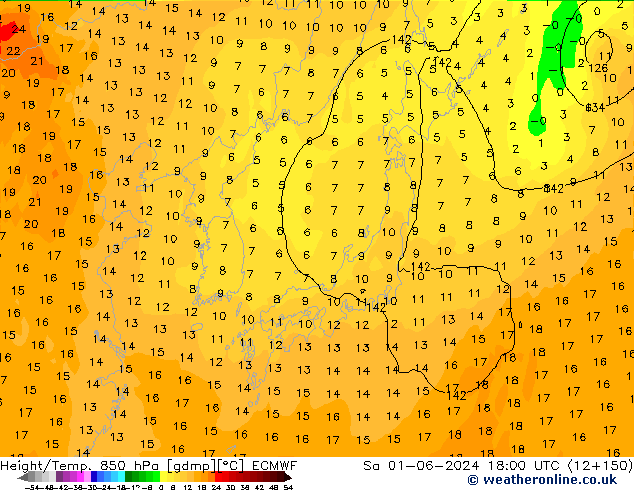 Z500/Rain (+SLP)/Z850 ECMWF  01.06.2024 18 UTC